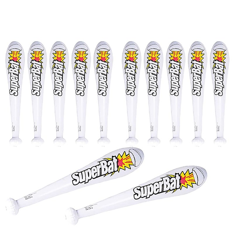 The Dreidel Company Large Baseball Bat Inflate 12Pack Perfect for Kids Bag Fillers Classroom Prizes Event Decorations Ideal Party Favors 24 Tall 12Pack - Image 3