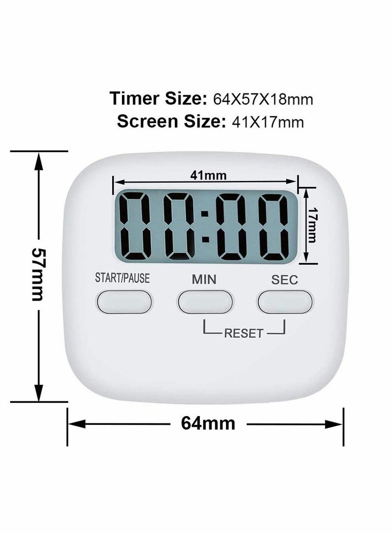 Kitchen Timer, Digital Timer Egg Timer for Countup and Countdown, Big Digits Loud Alarm Magnetic Backing Clock Stopwatch Timer for Cooking Baking Shower Office Teaching - Image 2