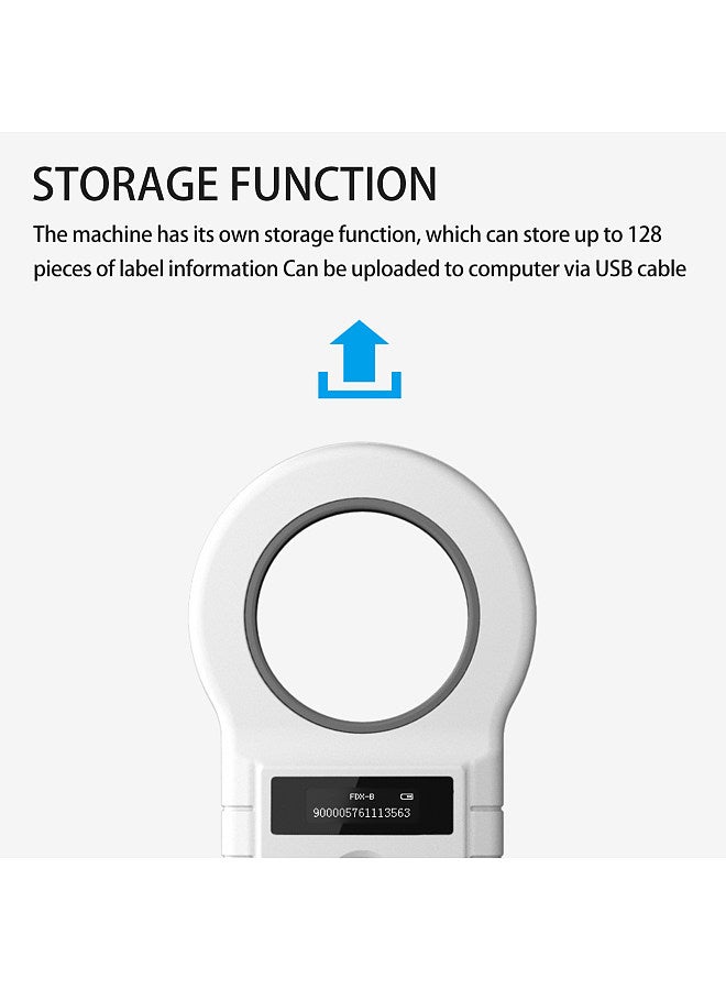 Animal Microchip Pet Tag Scanner ID Reader RFID EMID Animal Handheld Reader BT+USB+2.4G Connect 128 In  - Image 5