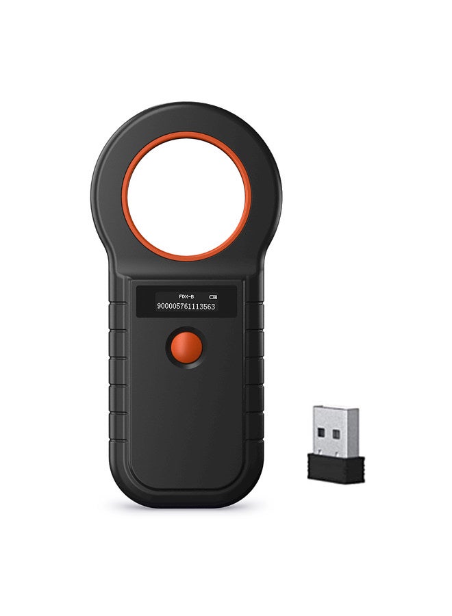 Animal Microchip Pet Tag Scanner ID Reader RFID EMID Animal Handheld Reader BT+USB+2.4G Connect 128 In  - Image 1