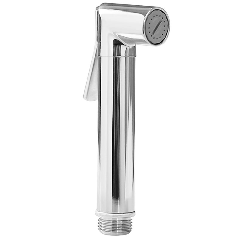 HOMEMATES Brass Handheld Bidet High Pressure Health Faucet Rover Jet Spray Shower for Bathroom/Western Toilet with Ultra Flexible Gold Finish (Single Health Faucet, Silver Rover) - Image 1