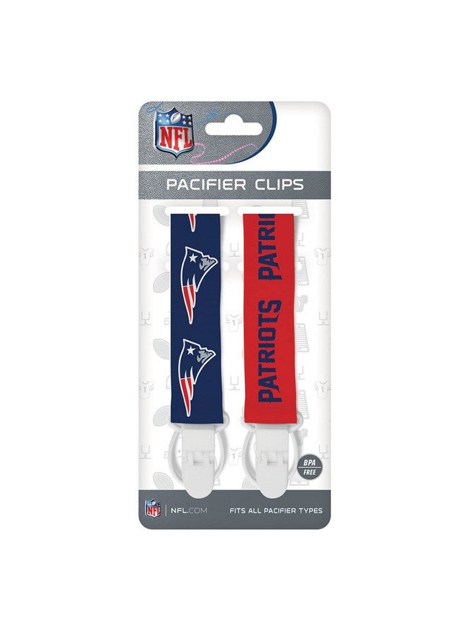 Baby Fanatic BabyFanatic Officially Licensed Unisex Pacifier Clip 2-Pack - NFL New England Patriots - Officially Licensed Baby Apparel - Image 1
