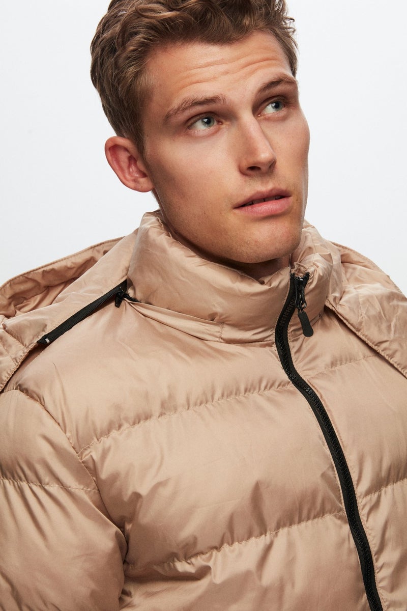 D'S DAMAT Regular Fit Mink Windproof Dense Fiber Filled Warm Removable Hooded Coat K 1HF07ORT09020  - Image 3