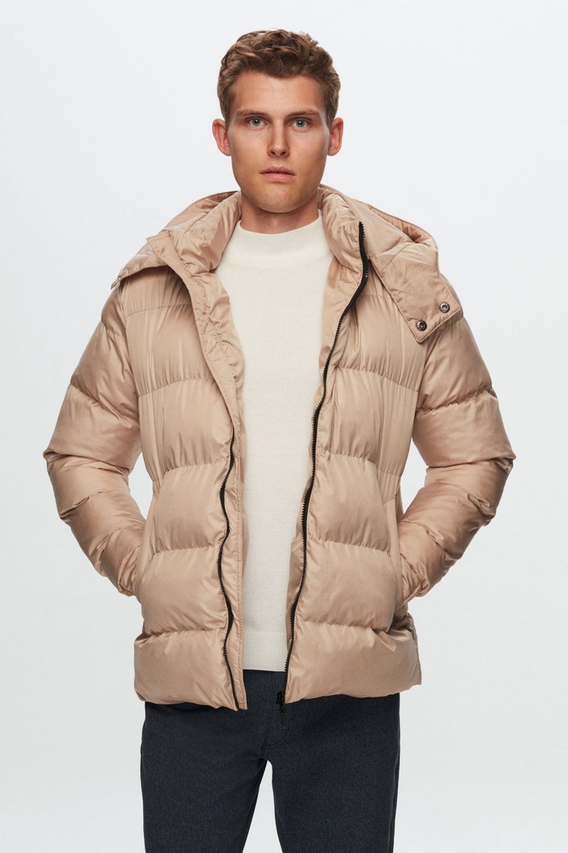 D'S DAMAT Regular Fit Mink Windproof Dense Fiber Filled Warm Removable Hooded Coat K 1HF07ORT09020  - Image 2