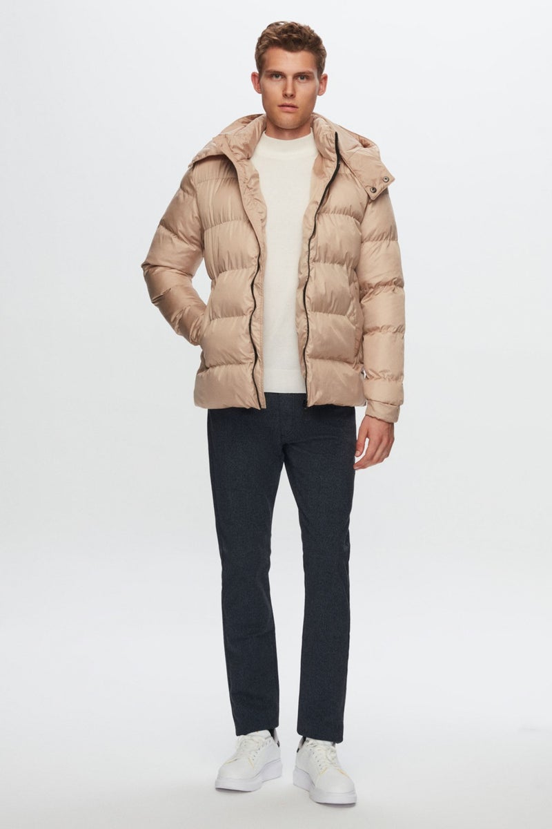 D'S DAMAT Regular Fit Mink Windproof Dense Fiber Filled Warm Removable Hooded Coat K 1HF07ORT09020  - Image 5