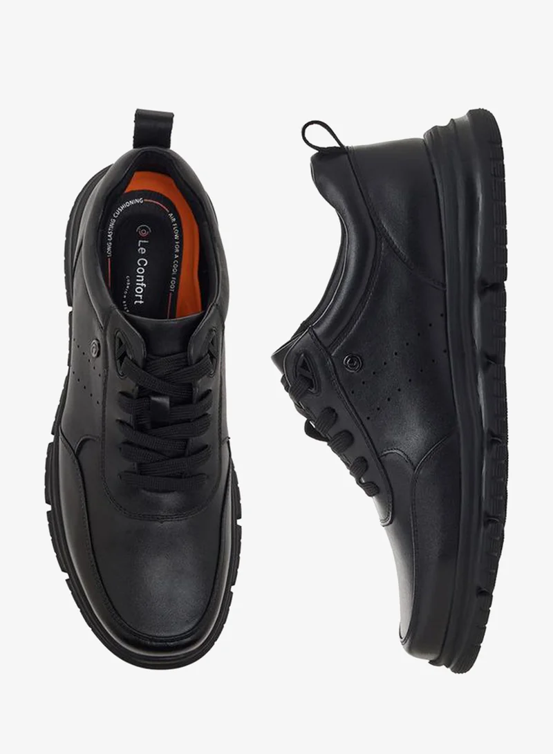 لو كونفورت Men Lace-Up Leather Ankle Sneakers