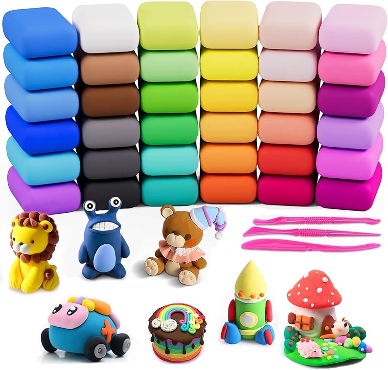 لينجيي اير دري كلاي كولورس كولورفول فوام كلاي فور كيدس موديلينج كلاي كيت ويته  سكولبتينج توولس ماجيك فوام كلاي فور كيدس اند ادولتس ديي مولدينج كلاي جيفت فور بويس اند جيرلس