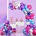 Blosssound 108 Pcs Kpop Theme Purple Pink Balloon Kit Different Sizes 18 12 10 5 Inch Kpop Theme Garland Arch Latex Balloons for Birthday Party Music Fans Princess Photo Backdrop Decor - Image 2