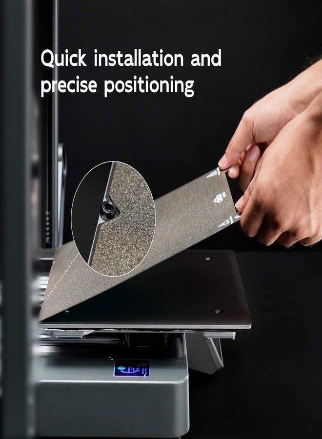 chitu systems Double-Sided PEI Building Plate with Texture for Cobra 3 3D Printer, 256 x 268 mm, High Temperature Resistant, 3D Printer, Flexible Spring Steel Platform - Image 3