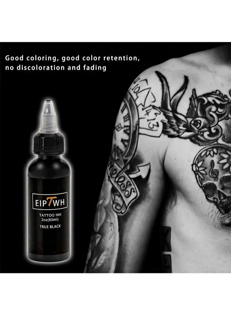 EIPTWH Tattoo Ink Black，2 Oz 60ml True Black Tattoo Inks，Lining Black Tattoo ment for Tattoo Artist Tattoo Supplies - Image 5