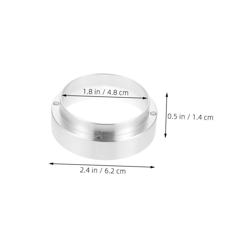 51mm Silver Stainless Steel Anti Spill Espresso Dosing Funnel Ring Compatible with Multiple Machines - Image 3