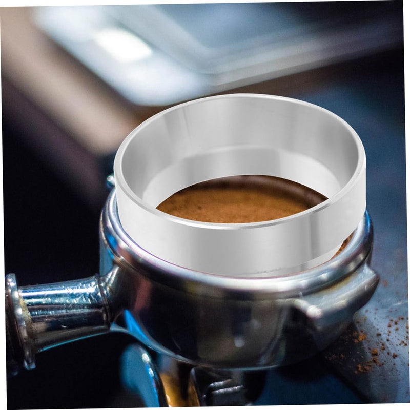 51mm Silver Stainless Steel Anti Spill Espresso Dosing Funnel Ring Compatible with Multiple Machines - Image 5