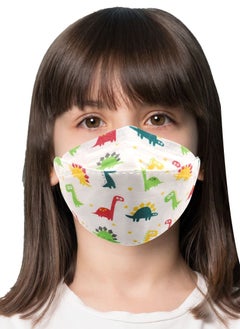 MUSK 10 Pieces N95 Protective Face Mask For Kids Dinosaur Design  - Image 2