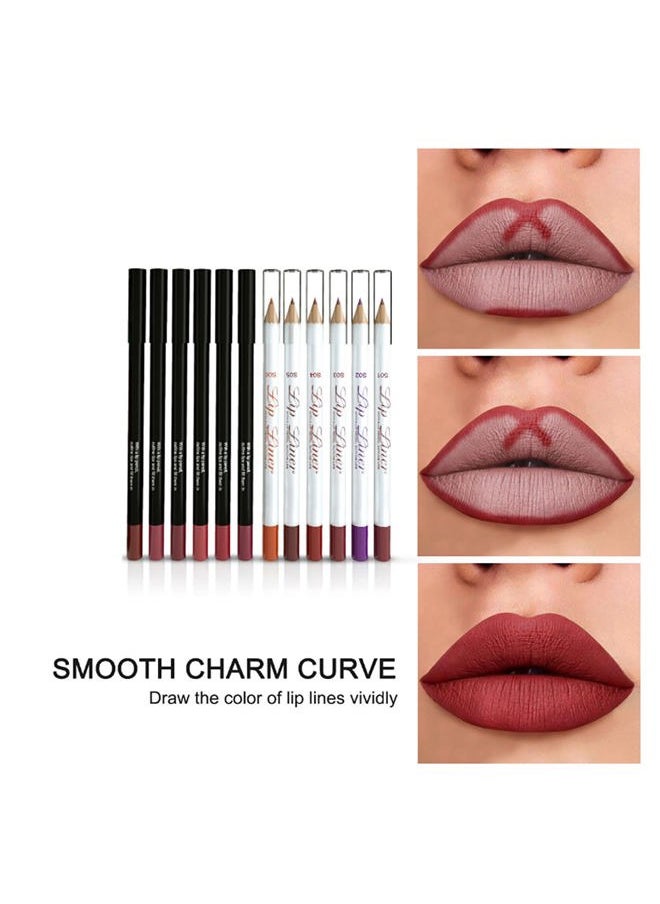 ZJchao - Lip Liners Set, Matte Lipstick Set 12 Color Lipstick Long-lasting Matte Lip Makeup Soft Pencils Lipstick Cosmetic Beauty Easy to Color Lips Liner Kit for Women - Image 1