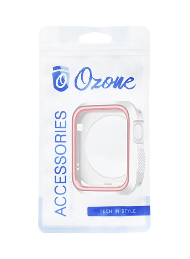 NIBEMINENT Protective Case Cover For Apple Watch Series 3 38mm White/Pink - Image 3