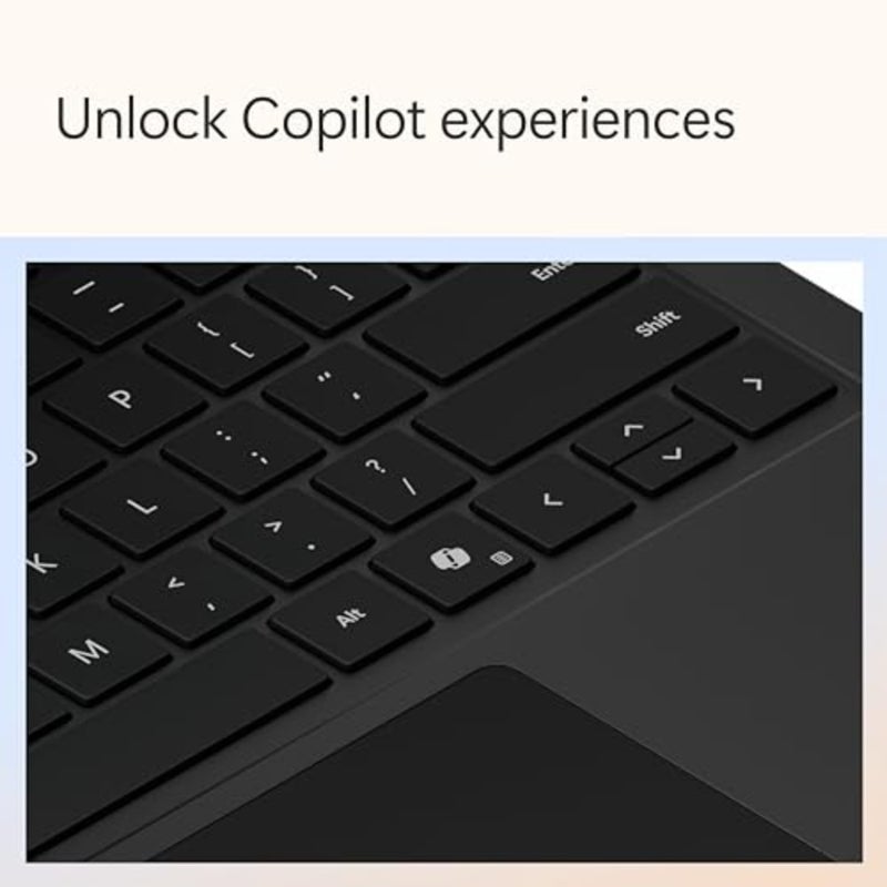 كمبيوتر محمول Surface مقاس 13.8 بوصة، أحدث إصدار 10 Core Copilot+PC، شاشة تعمل باللمس بسرعة 120 هرتز، Snapdragon X Plus، ذاكرة وصول عشوائي 16 جيجابايت، 512 جيجابايت SSD، إصدار أسود للمملكة العربية السعودية، لوحة مفاتيح باللغة الإنجليزية/العربية - Image 5