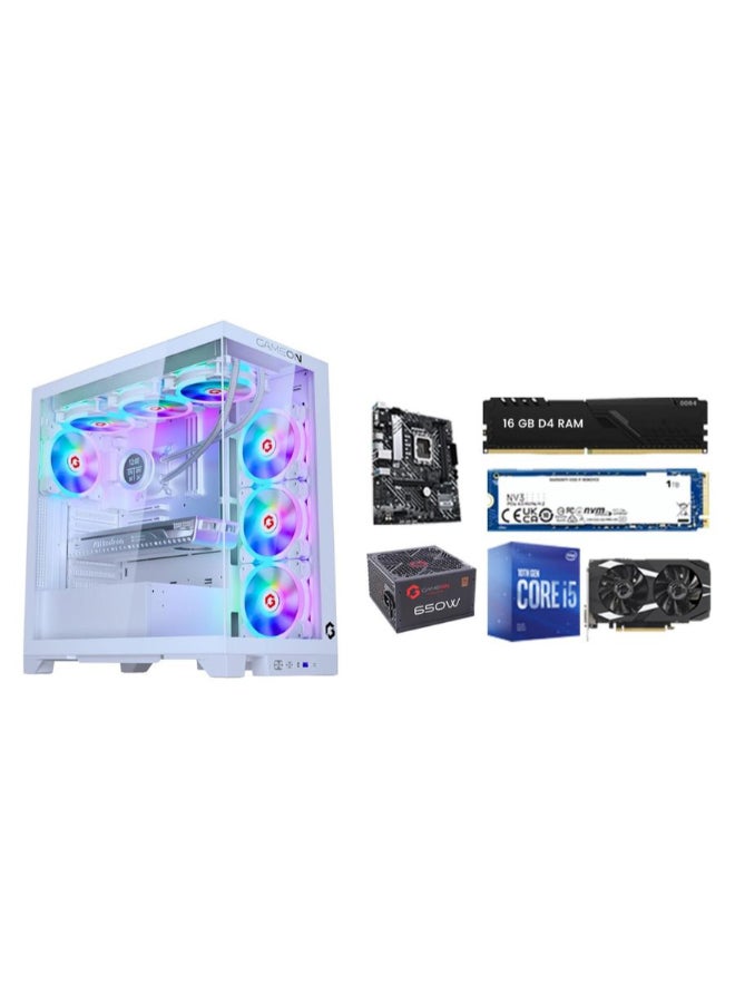 جايم أون حاسوب مكتبي للألعاب بمعالج إنتل كور i5-12400F / 16 جيجابايت ذاكرة DDR4 / 1 تيرابايت SSD / 6 جيجابايت Nvidia GeForce GTX 3050 رسومات / ويندوز 10 برو - Image 1