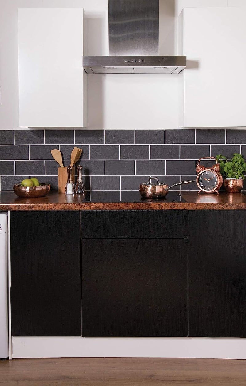 d-c-fix 346-0034 فيلم زخرفي ذاتي اللصق، خشب أسود، 17" × 78" لفة - Image 2