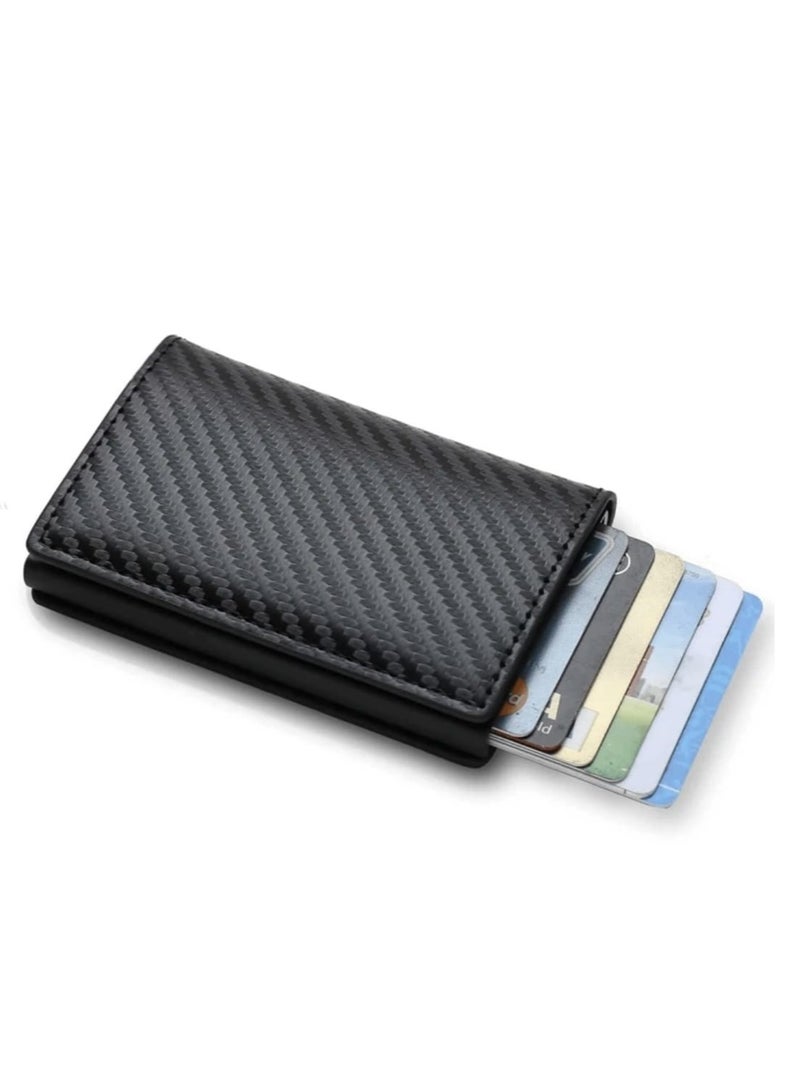 Men's Wallet Easy to Use Lightweight RFID Blocking Coin Pocket Card Holder Aluminum Alloy Card Holder ID License Holder