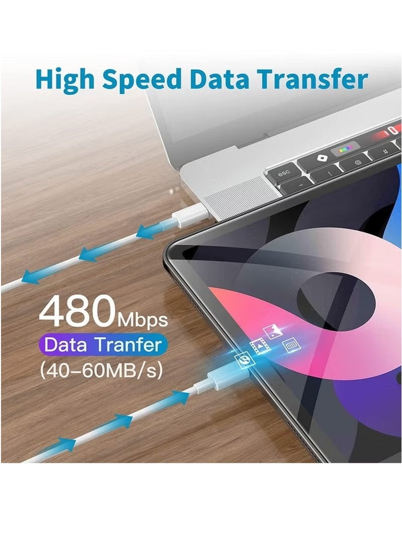 2Pack 2M USB C to USB C Apple Fast Charging Cable for MacBook Pro Air/2020/2019/2018/2017/2016/IPad Air 4/5/iPad Pro 12.9/11 - Image 3