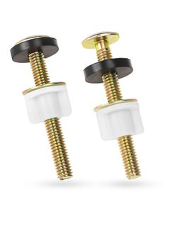 Generic 2 Pcs Universal Toilet Seat Screws Heavy Duty Toilet Seat Hinge Bolt and Screw Set, Metal and Rubber Washers with White Plastic Nuts for Top Mount Toilet Seat Hinges Replacement Parts  - Image 5
