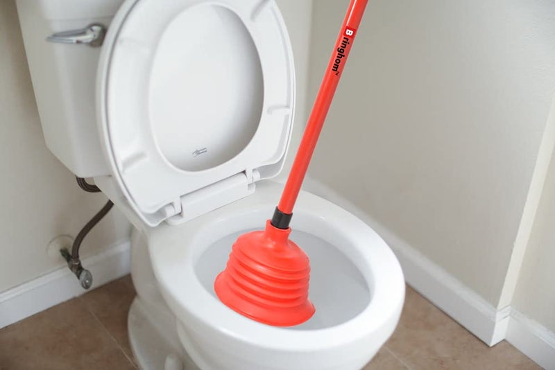 Bringhom Strong Toilet Plunger Un-Blocker Drain Cleaning Big Suction Plunger for Multi Purpose Channel Cleaning Kitchen Sink, Toilet, Bathroom (1Pc, Rubber) - Image 3