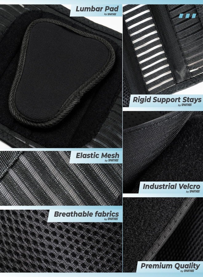 Sparthos Back Brace for Lower Back Pain - Immediate Relief from Sciatica, Herniated Disc - Breathable Design With Lumbar Support Pad - For Men & Women - Fits 38-44″ Waist (Beige-Medium, Check Sizing) - Image 5