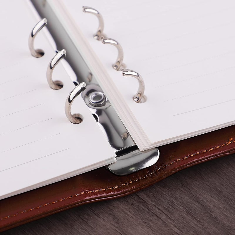 Antner A6 PU Leather Notebook Binder Refillable 6 Ring Binder for A6 Filler Paper, Loose Leaf Personal Planner Binder Cover with Magnetic Buckle Closure, Brown Gulf climate fit - Image 5