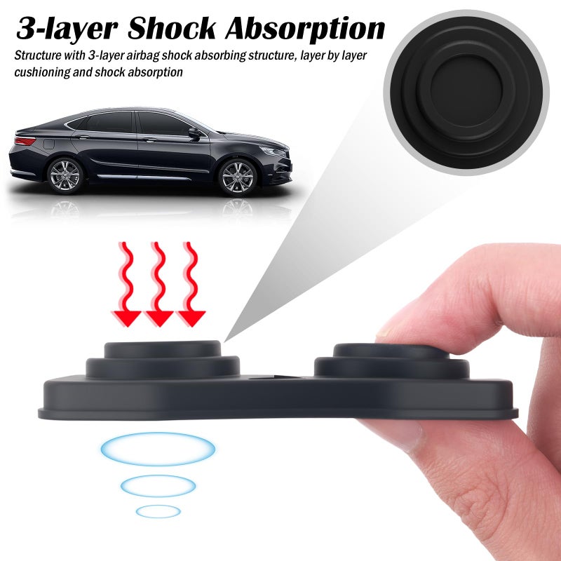 YGDMD 4PCS Universal Silicone Car Door Latch Covers,New Silicone Door Latch Protective Cover with 3 Layers of Shock Absorption for Protection & Noise Reduction,Soft Car Doors Strike Protector - Image 5