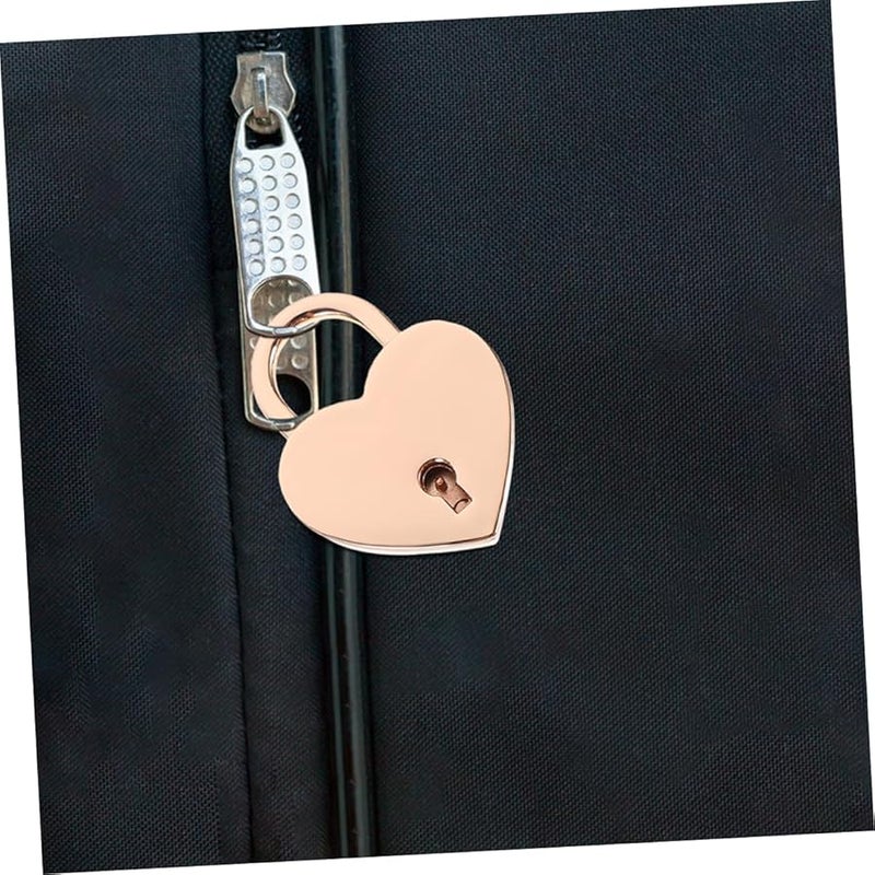 Tehaux Heart Shaped Padlock and Key Set for Storage Box Diary Book Love Lock 3 Pcs - Image 5