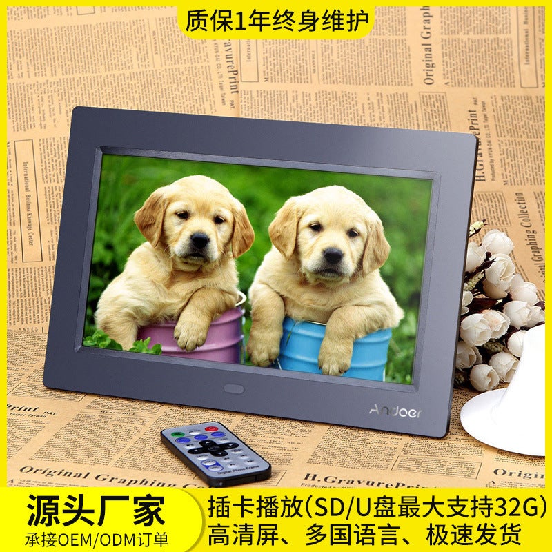 إطار صور رقمي HD بحجم 10 بوصة، آلة إعلانات فيديو، إطار LED، كتيب رقمي - Image 3