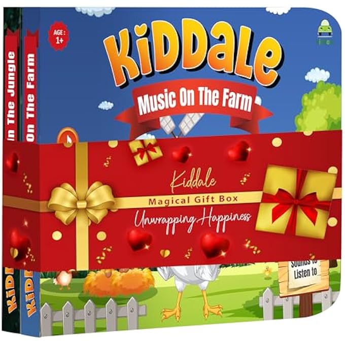 PACK OF 2 RHYMES BOOK| 16 FARM AND 16 WILD ANIMAL NURSERY RHYMES|28 SOUNDS EACH |INTERACTIVE TOUCH N PLAY SOUND BOOK|BEST GIFT WITH MUSICAL LEARNING FOR 1-3 YEARS|SING ALONG BOOKS - Image 1