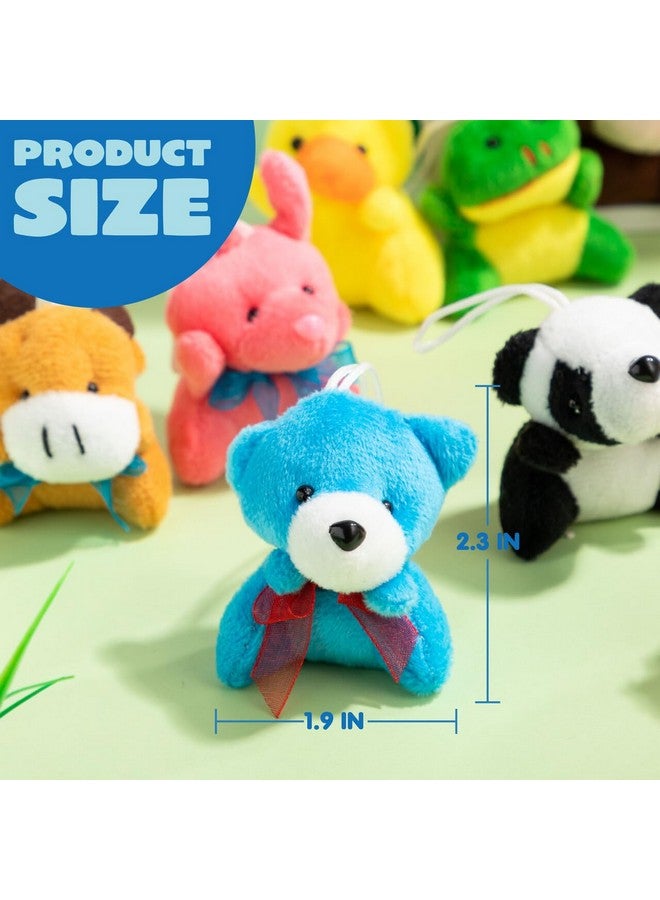 JOYIN 12 Pack Random Mini Animal Plush Toy Assortment (12 Units 3" Each),Bulk Stuffed Animals for Kids, Small Animals Plush Keychain Decoration, Carnival Prizes, Valentine's Day Party Favors - Image 3