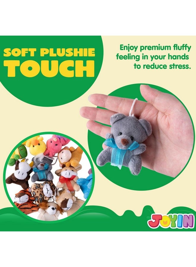 JOYIN 12 Pack Random Mini Animal Plush Toy Assortment (12 Units 3" Each),Bulk Stuffed Animals for Kids, Small Animals Plush Keychain Decoration, Carnival Prizes, Valentine's Day Party Favors - Image 5