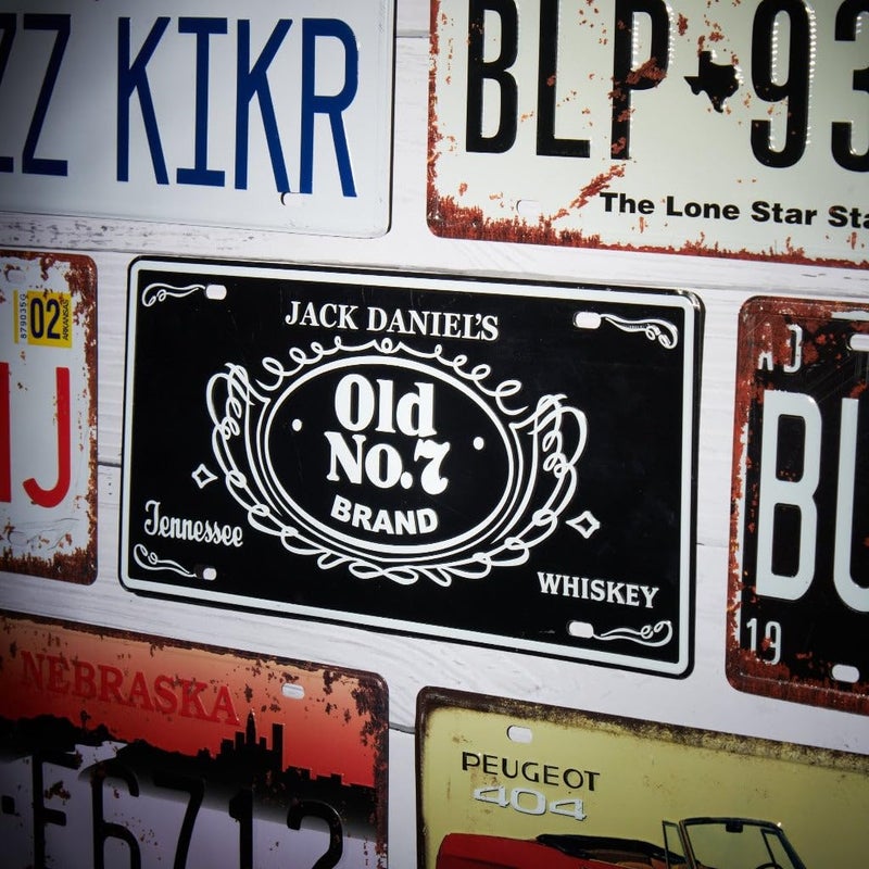 EAZYWAGON Jack_Da_niels Old No.7 Vintage Retro Metal Signs - License Wall Plate, Decorative Car Tag for Cafe, Restaurant, Shop, Home, Hotel, Club, Office, Living Area - Design Plaque - Image 2