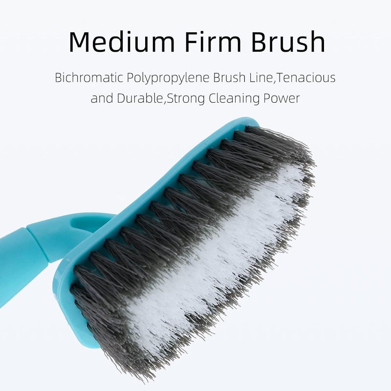 Khazna Scrub Brush for Cleaning with Long Handle, Medium Firm Brush Bathroom Cleaning Supplies and Bathtub Cleaner and Shower Cleaning Brush, Multi-Scene Use for Kitchen Brush or Carpet Brush 2-Pack - Image 3