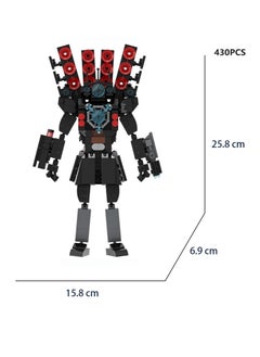 Y&D Skibidi Toilet Man Toy Building Blocks 430 Pcs Dark Surveillance Man Toy Ideas Toys Battle Horror Game Model Ideas Toys Gifts for Adult & Kids  - Image 1