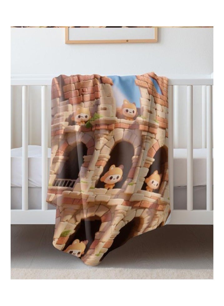 عام بطانية رقيقة من الفانيلا (دافئة ومريحة، ومناسبة للنوم واستخدام الألعاب وإزالة الغبار ومقاومة للرمل) 150 سم * 200 سم - 444 - Image 3