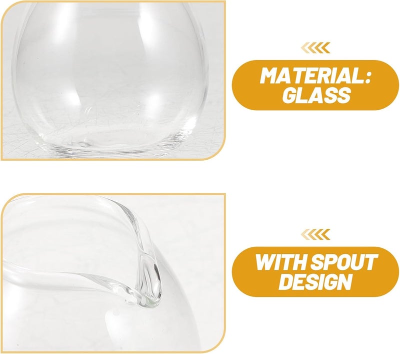 Mini Japanese Glass Milk Pitcher with Spout 20ml 2pcs, Mini Coffee Frothing Mug and Serving Pitcher for Milk, Soy Sauce, Honey, and Condiments in Dining and Entertaining - Image 3
