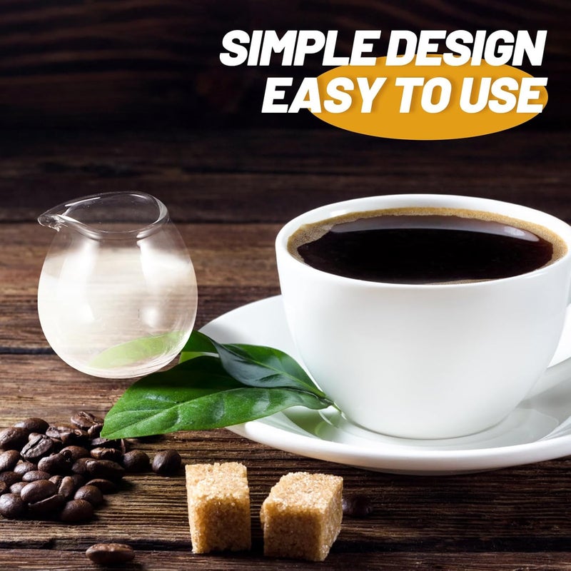 Mini Japanese Glass Milk Pitcher with Spout 20ml 2pcs, Mini Coffee Frothing Mug and Serving Pitcher for Milk, Soy Sauce, Honey, and Condiments in Dining and Entertaining - Image 5