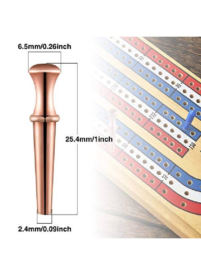 Gejoy 20 Pieces Metal Cribbage Pegs Cribbage Board Pegs Fit 1/ 8 Holes With Drawstring Storage Pouch For Cribbage Traditional Board Game 4 Colors  - Image 2