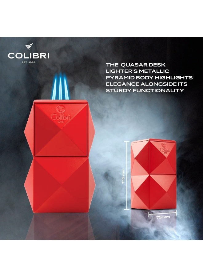 Colibri Quasar Table Triple Flame Lighter - Red  - Image 3