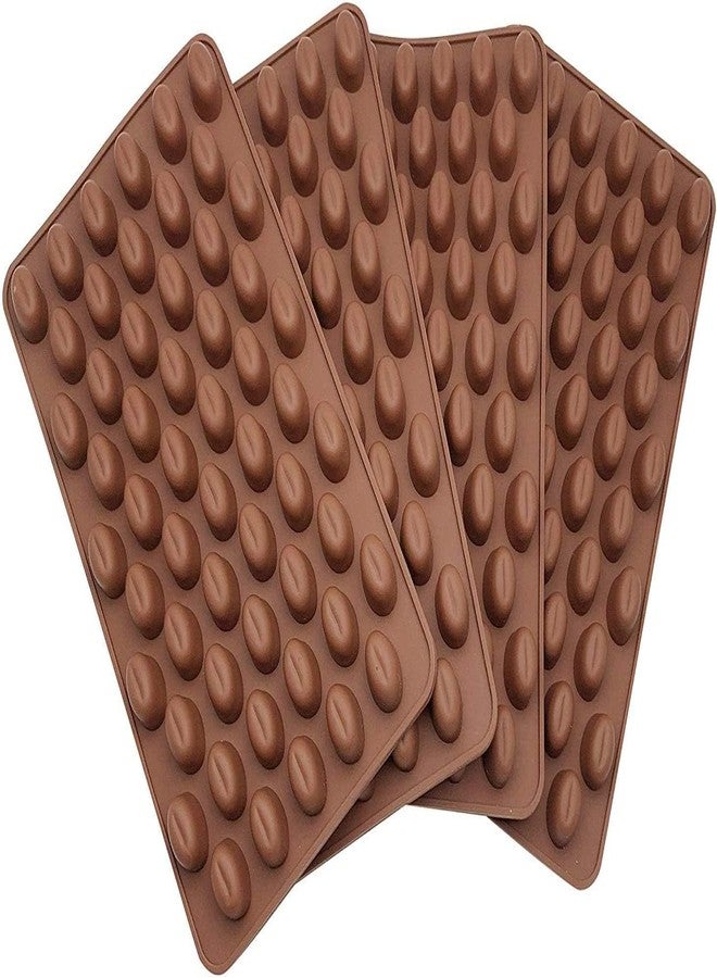 MoldBerry Coffee Bean Small 55 Cavity Chocolate Silicone Mold/Mould Ice Tray Handmade Soap Cake Decoration Tools (Pack of 1,Random Color) - Image 1