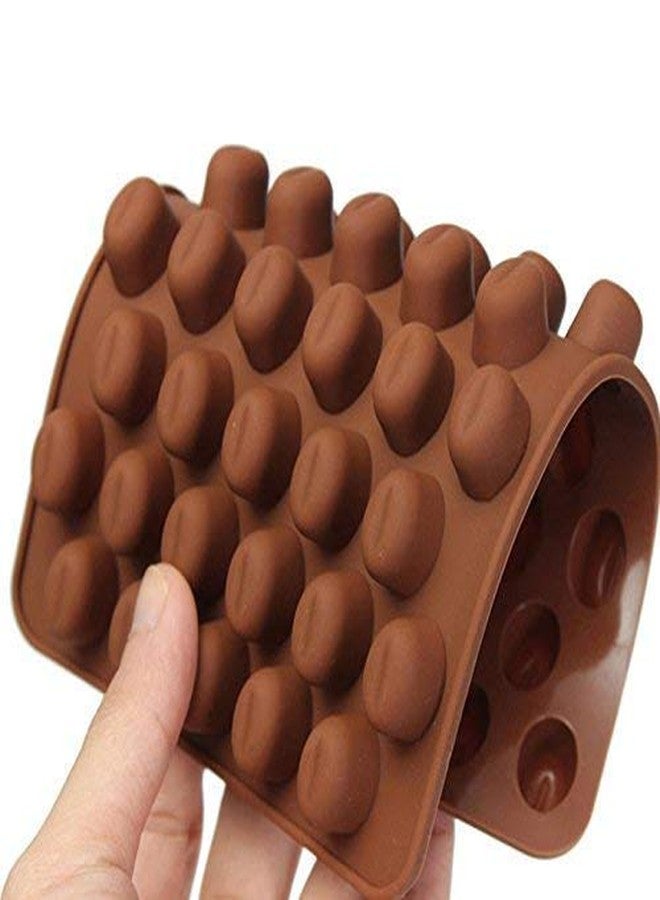 MoldBerry Coffee Bean Small 55 Cavity Chocolate Silicone Mold/Mould Ice Tray Handmade Soap Cake Decoration Tools (Pack of 1,Random Color) - Image 5