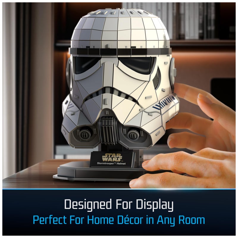 4D Build, Star Wars Stormtrooper Helmet 3D Model Kit with Stand, Star Wars Collectibles & Desk DÃ©cor, Adult Puzzles, Building Toys, 121 Pieces, 3D Puzzles, Gift Ideas for Ages 12 & Up - Image 5