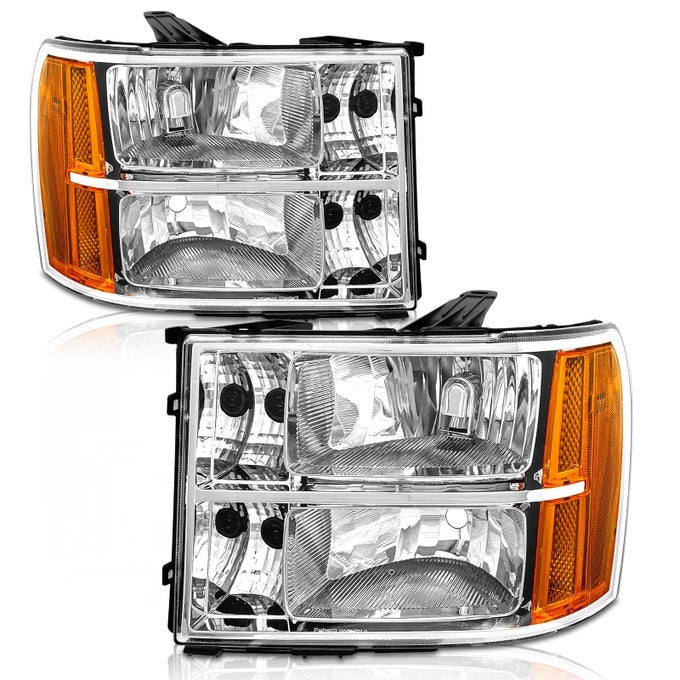 20072014 Headlights Assembly For 0713 Gmc Sierra 1500 Headlight 0714 Gmc Sierra 25003500 Headlight Chrome Housing Headlamp Replacement