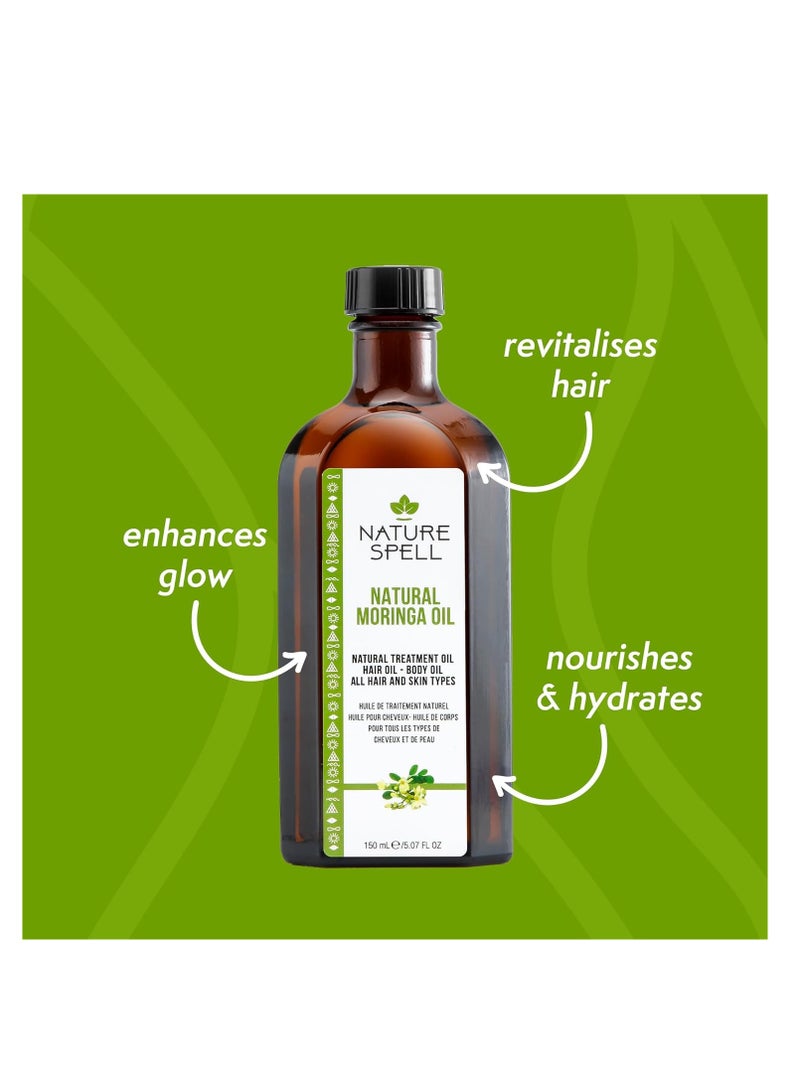 نايتشر سبيل Nature Spell زيت المورينجا – مرطب طبيعي للشعر والبشرة – 150 مل – يقاوم الالتهاب ويحسن الإشراقة - Image 2
