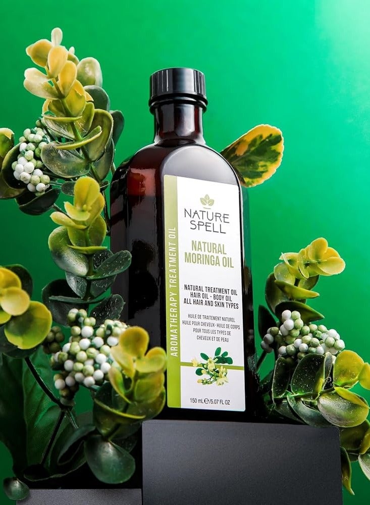 نايتشر سبيل Nature Spell زيت المورينجا – مرطب طبيعي للشعر والبشرة – 150 مل – يقاوم الالتهاب ويحسن الإشراقة - Image 4