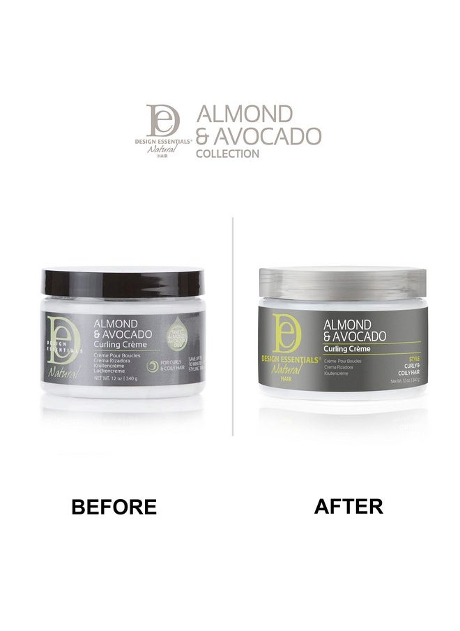 Design Essentials DESIGN ESSENTIALS Natural Almond & Avocado Curling Creme, 12 Ounce  - Image 2
