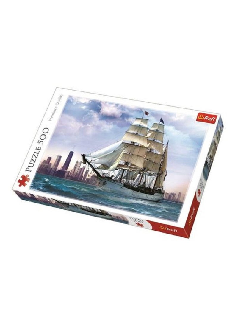 Trefl Sailing Against Chicago 2D Puzzle - 500 Pcs - Image 1